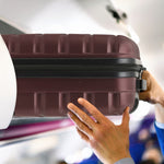 45x36x20cm Easyjet Free Cabin Bag 2 Wheel Suitcase Hard Shell Carry On | Cabin | Burgundy