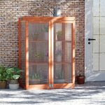 Mini Wood Greenhouse Cold Frame Plant Box (3 Types) | Yellow