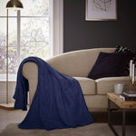 Comfort Control Heated Throw | Navy Blue