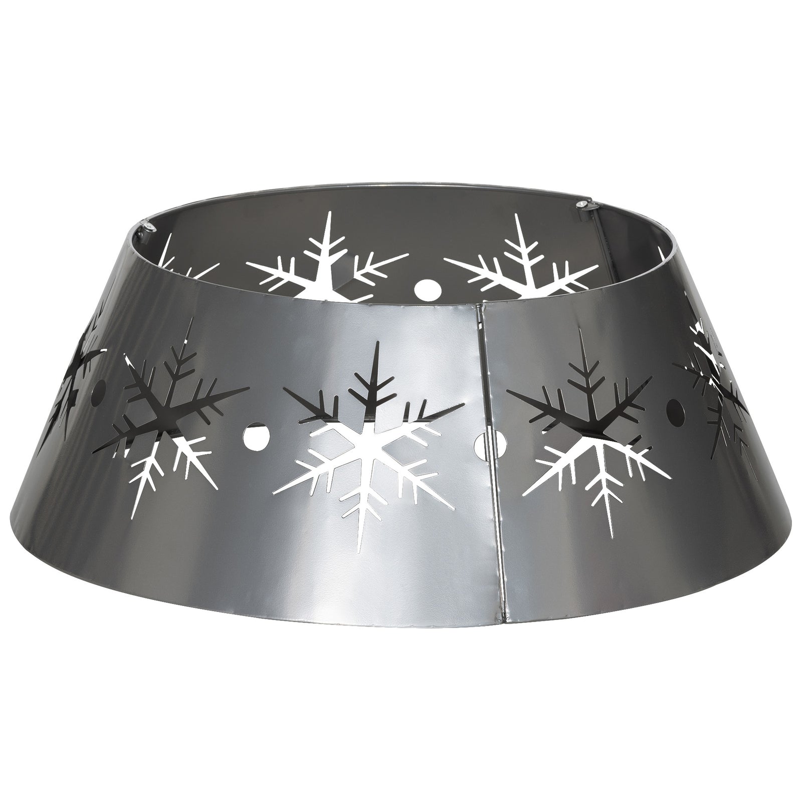Christmas Tree Base Cover With Snowflake Patterns