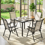 5 Pieces Outdoor Dining Set, Garden Dining Set For 4 | Brown