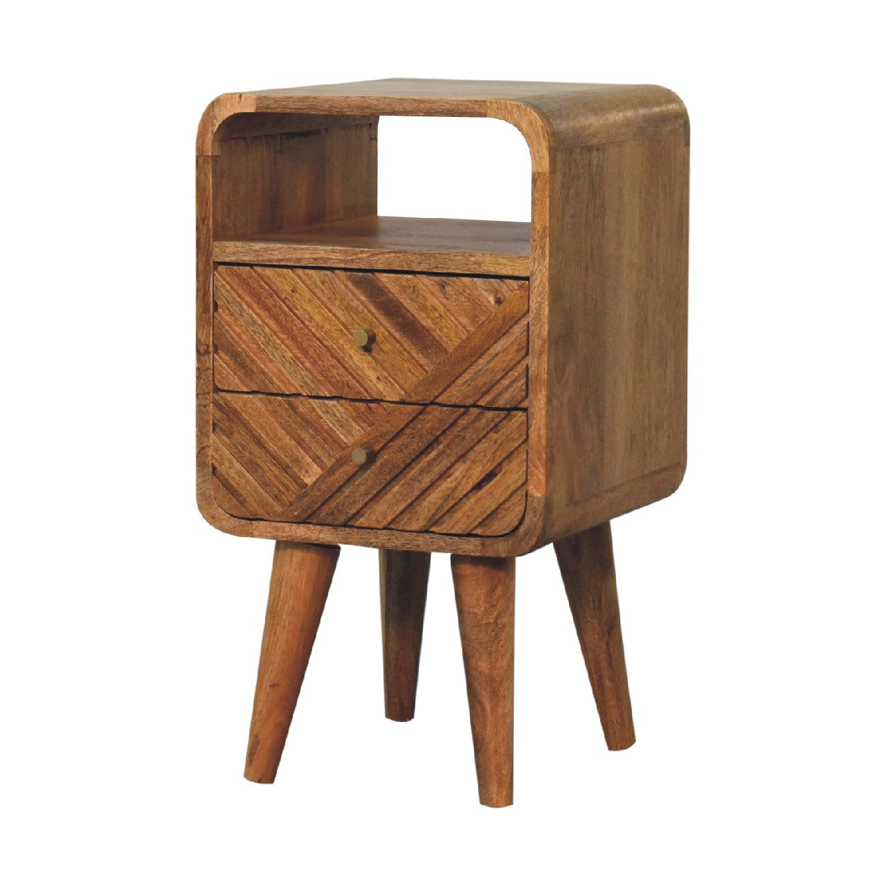 Solid Wood Mini Lille Curved Bedside