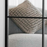 Kyō - Metal Rectangle Lattice Window Mirror | 150cm x 60cm | Black