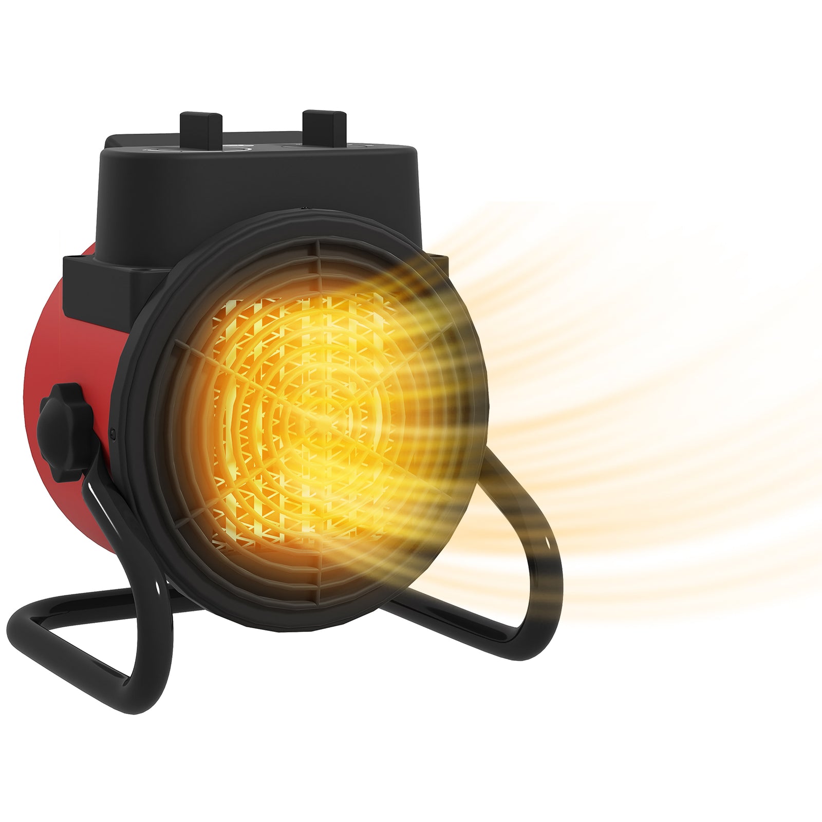 Portable Ceramic Electric Heater, 1500w Fan Space Heater | Red