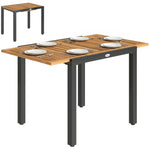 Outsunny Patio Dining Table Expandable 80-120 Cm