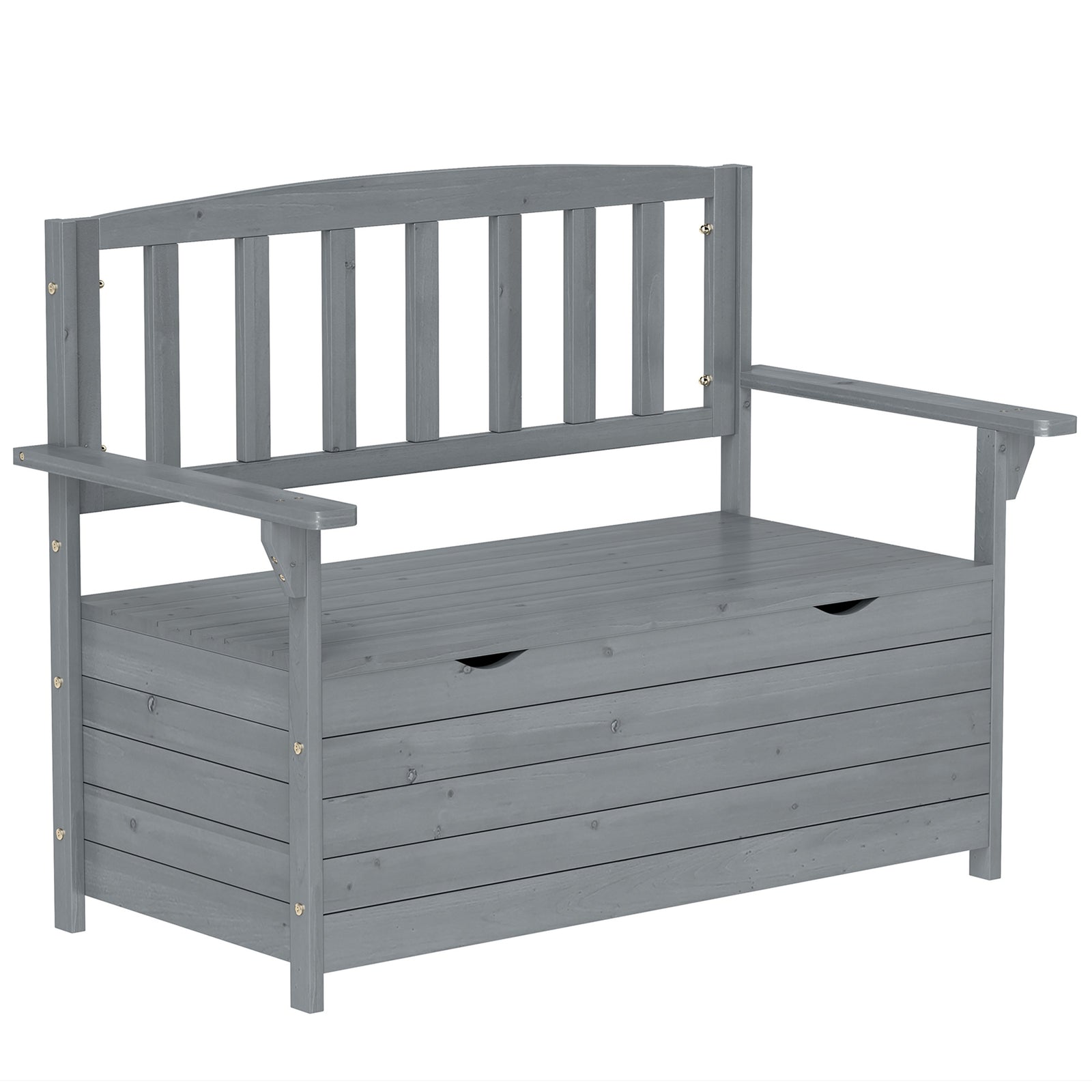 Outdoor Garden Storage Bench Patio Box All Weather Fir Wood
