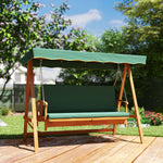 3 Seater Wooden Garden Swing Hammock Bench Lounger