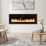 42/50/60 Inch Electrical Fireplace With Remote, 12 Vibrant Flame Colours, Adjustable Heating Modes, And Safety Features | Medium