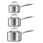 Tri-ply 3 Piece Saucepan Set - 14, 16 & 18cm