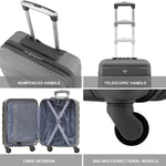 55x40x20cm Lightweight Luggage Hard Shell Cabin Suitcase 60+ Airlines Approved - Carry On Case - 4 Wheels | 55 x 40 x 20cm | Charcoal