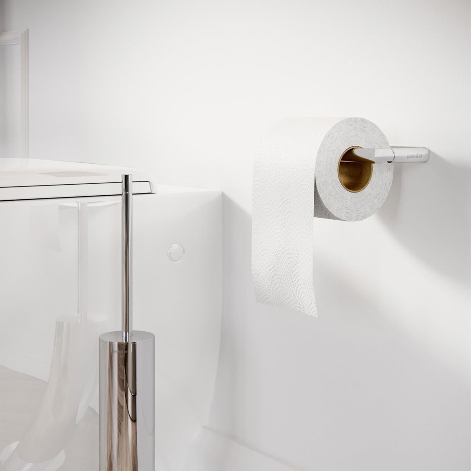 Toilet Roll Holder, Chrome, Minimalist Style, Screw-in, Micra Collection