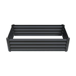 Outdoor Galvanized Steel Garden Bed Garden Planter Plant For Vegetables Flowers Herb | Black