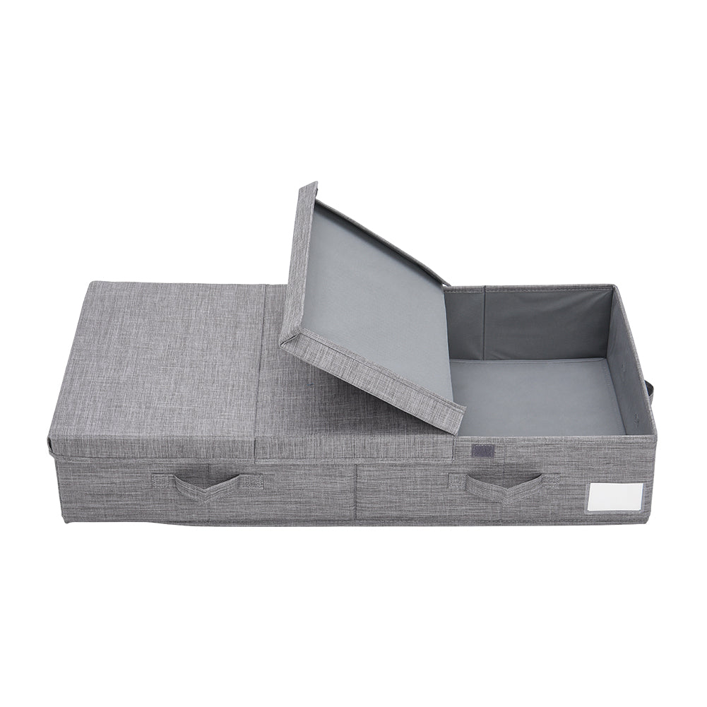 Under Bed Fabric Clothes Organizer With Lid Foldable Storage Box For Blankets