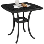54 X 54cm Aluminium Garden Side Table W/ Umbrella Hole