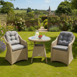 Sicilia Rattan 2 Seat Bistro Set | 2 Seat | Sandy Oak