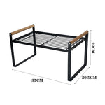 Free Standing Kitchen Spice Herb Rack Holder Cupboard Organiser | Small | Black