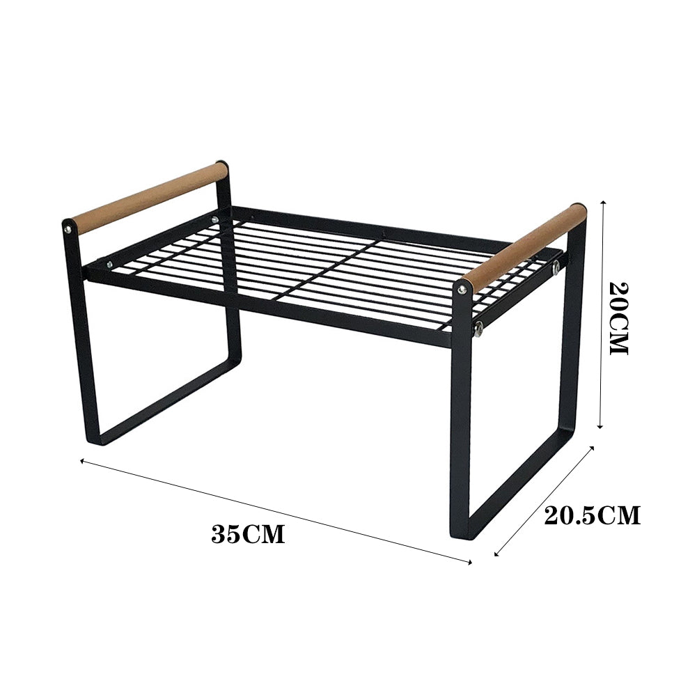 Free Standing Kitchen Spice Herb Rack Holder Cupboard Organiser | Small | Black