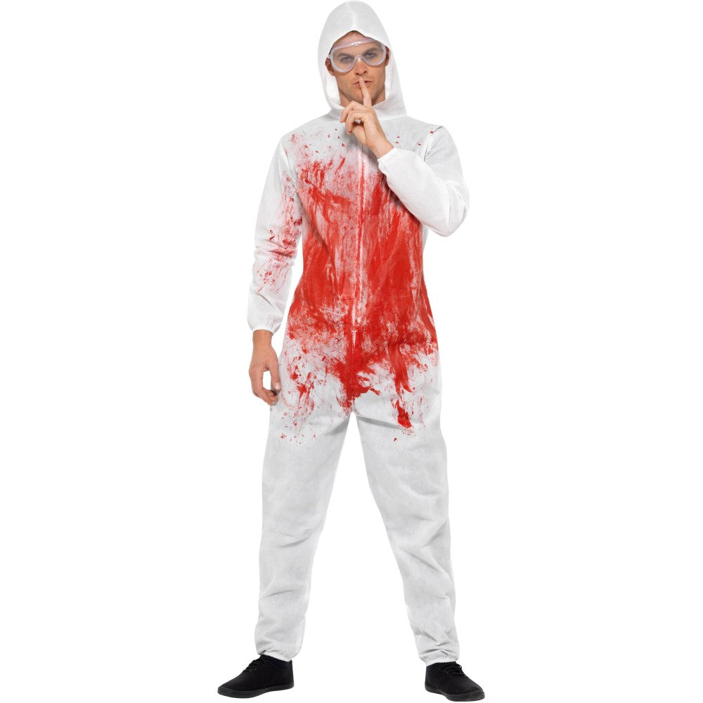 Bloody Forensic Overall Adult Men's Costume | Medium