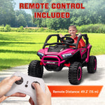 Aiyaplay 2 Seater 24v 7ah Ride On Truck W/ Spring Suspension | Pink