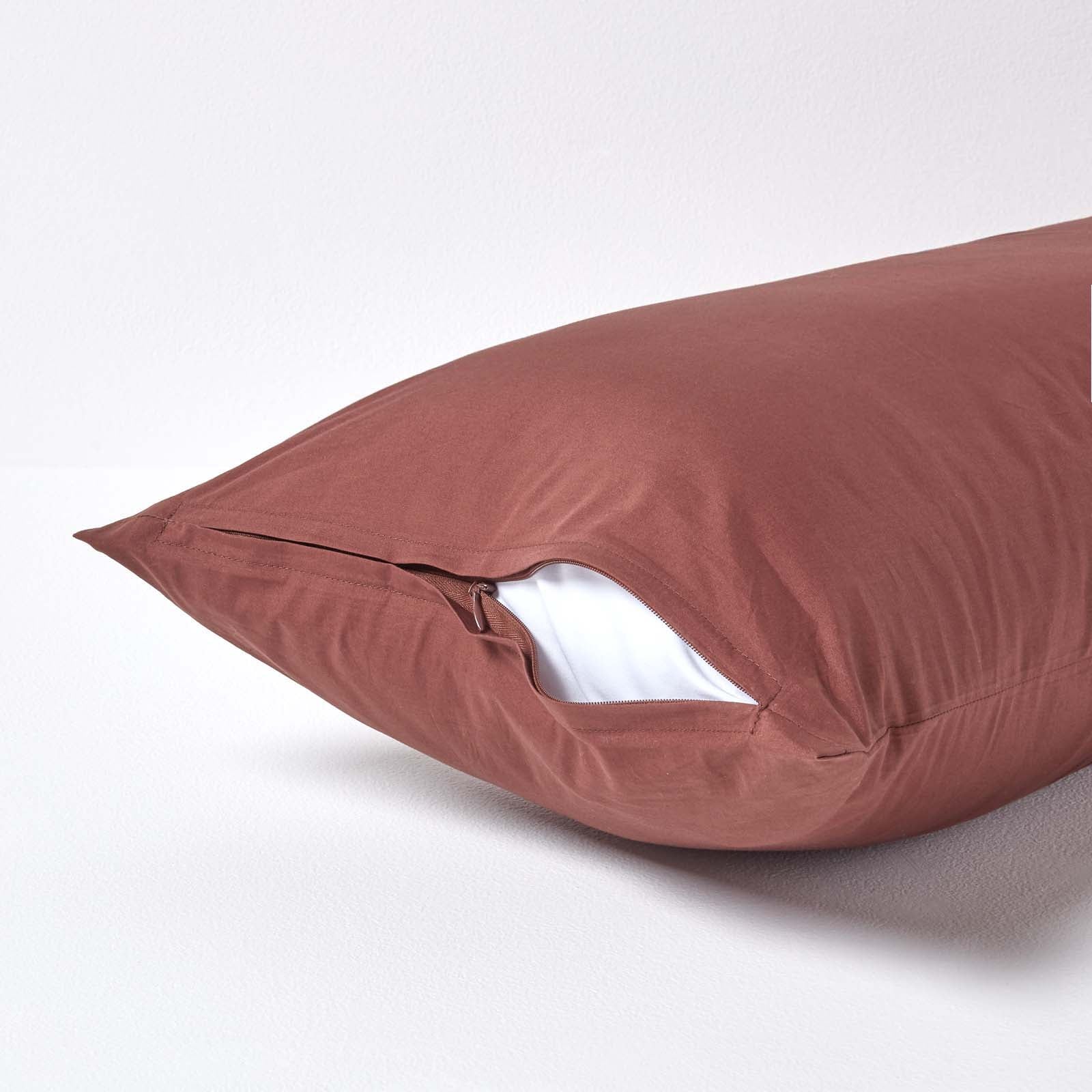Continental Egyptian Cotton Pillowcase 200 Tc | 40 x 80cm | Chocolate