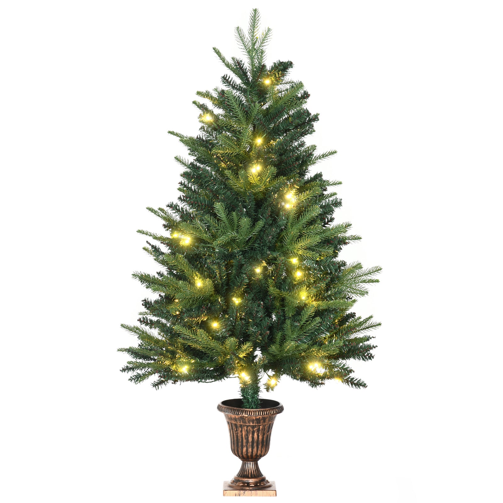 4ft Spruce Christmas Tree, Clear Led Lights