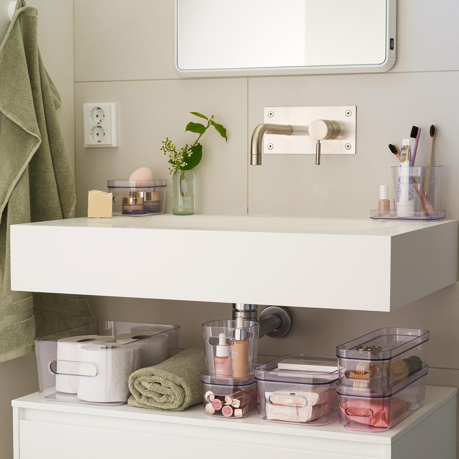 Compact Clear Storage Box Transparent & Bpa Free, Large - 15.4 Litres