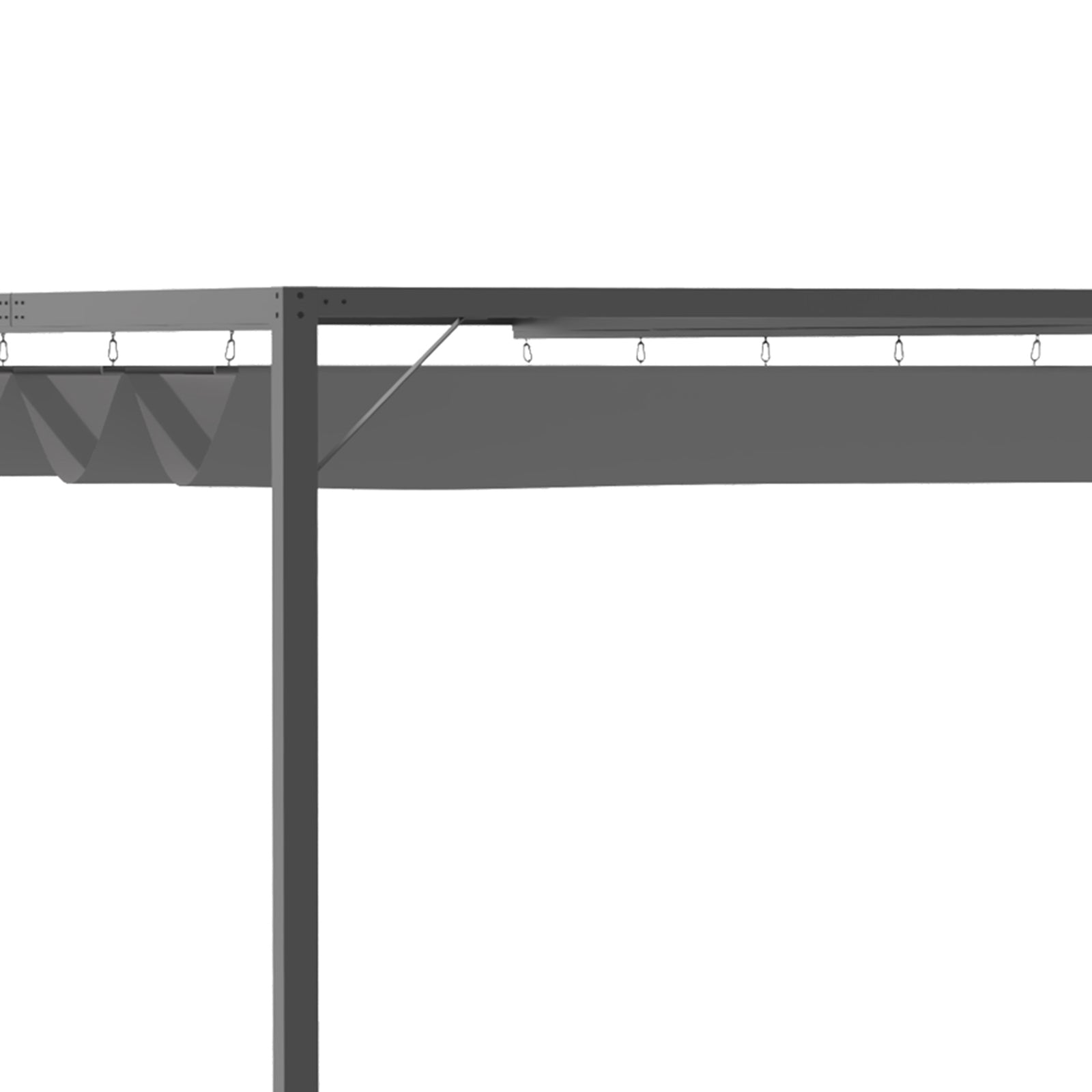 Outdoor Pergola Retractable Canopy Wall Mounted Gazebo