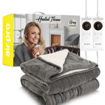 Heated Electric Blanket With Digital Controller, 6 Heat Settings | King | Grey
