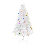 6ft Snow Artificial Christmas Tree W/ Metal Stand Decorations Home White | 6ft | White