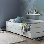 Copella Guest Bed With Trundle With Spring Mattress | Single | White