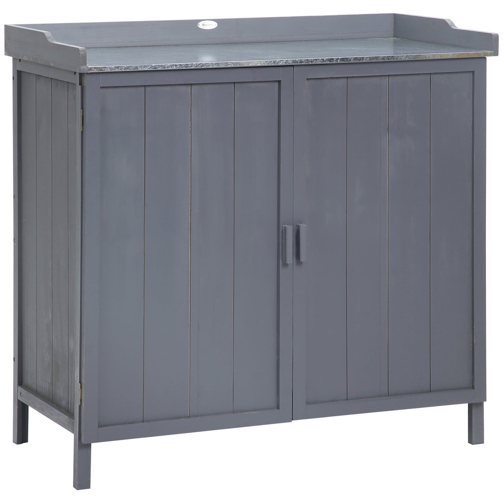 Garden Storage Cabinet Potting Bench Table With Top