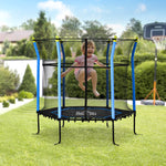 5.2ft Kids Trampoline With Enclosure Indoor Outdoor For 3-10 Years | Blue