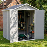 6x6 Ft Outdoor Garden Plastic Storage Shed | Grey
