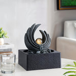 Tabletop Waterfall Fountain With Led Crystal Ball Fountain For Meditation Decor