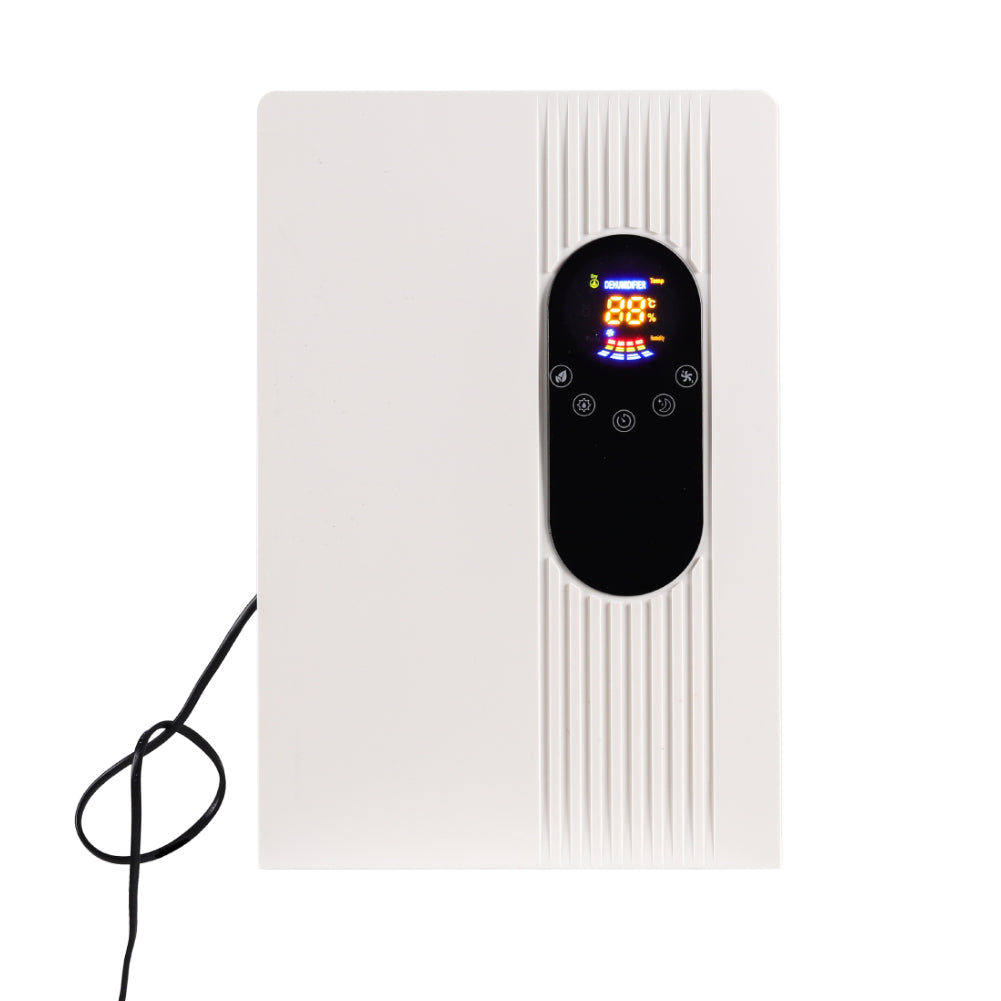 Quiet Dehumidifier With Remote Control, 2.2l Tank & Continuous Drainage – Air Purification, Led Display, And 24h Timer For Comfortable Living