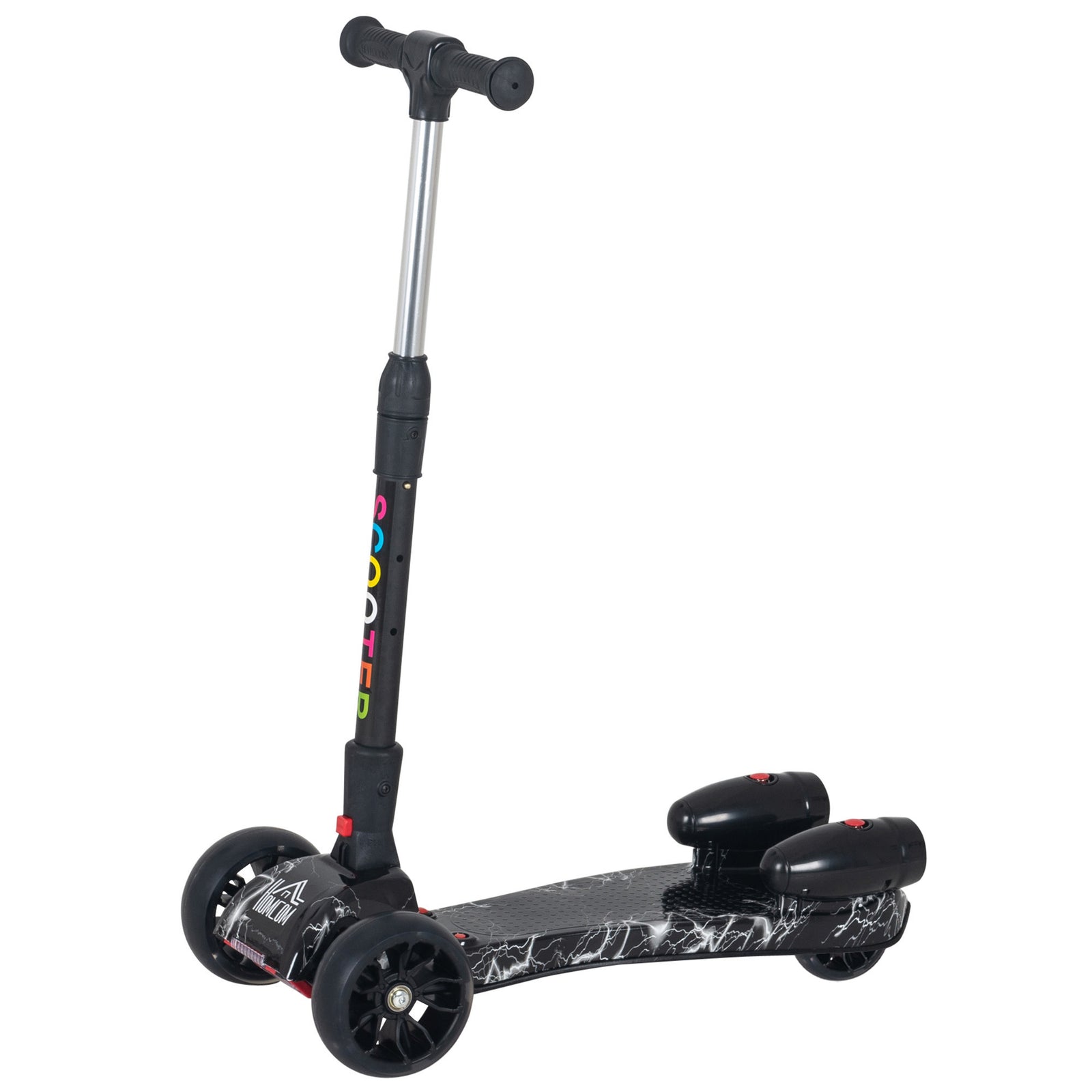 Child 3-wheel Scooter Light Music Water Spray Rechargeable 3-6 Yrs | Black