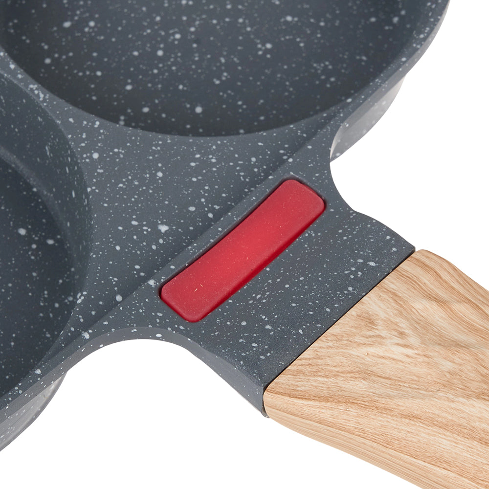 19cm W X 19cm W Non-stick 4-hole Egg Frying Pan With Visible Lid