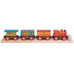 Wooden Passenger Train Engine & Carriages