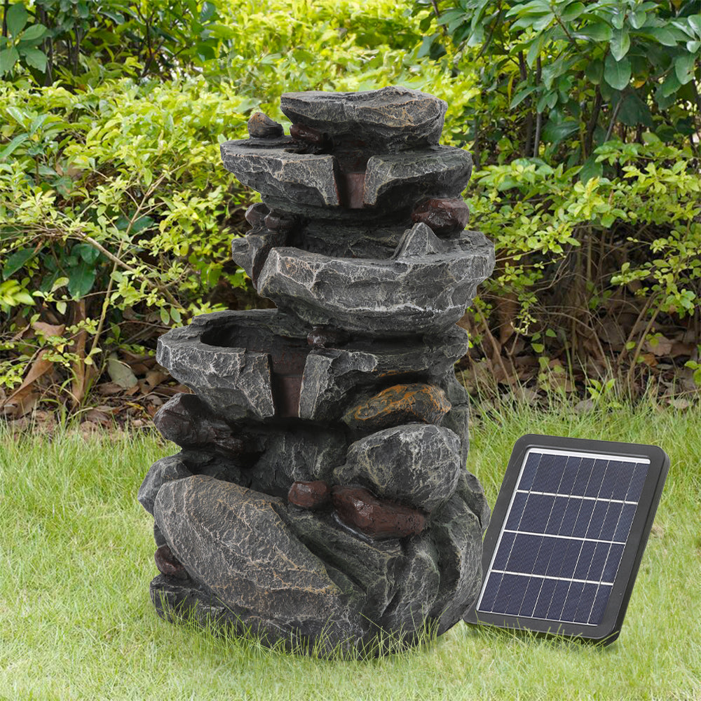 Outdoor Water Feature Fountain Decor With Lights