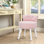 Velvet Slipper Chair Back Chair Sofa Vanity Bedroom Dressing Chair | Pink