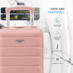 40x20x25cm Hard Case Cabin Suitcase Ryanair Free Approved Carry On | Cabin | Rose