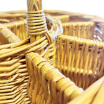 Wicker Deluxe Celebration Drinks Basket With Straight Glasses
