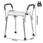 Levede Bathroom Shower Chair Adjustable Bath Stool Seat With Handles Disabled