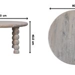 Spindle Salted Oak Coffee Table, Grey, Salted Oak Finish