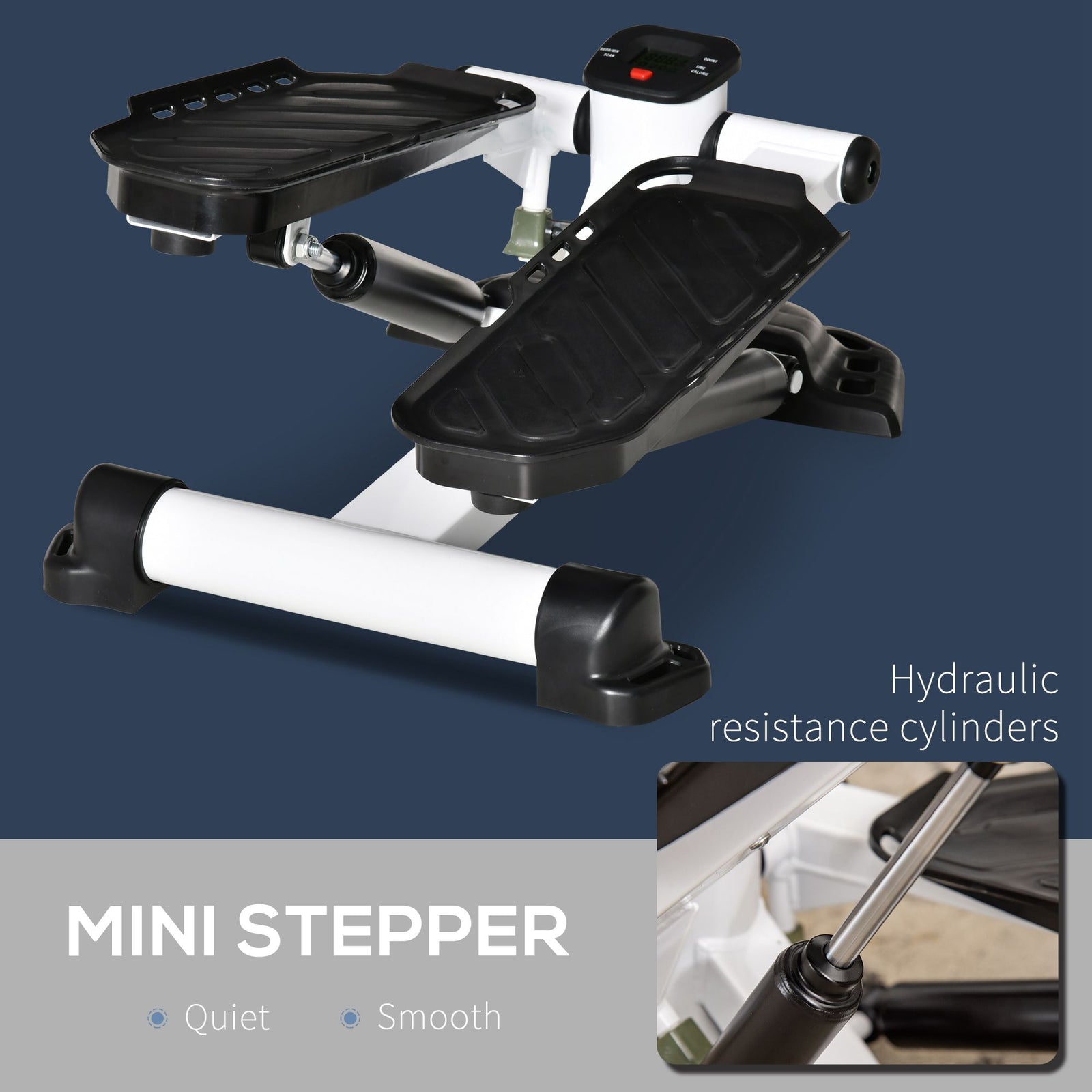 Portable Mini Stepper Steppers For Exercise Workout | Black