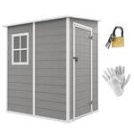 Plastic Garden Shed, Lockable Tool Storage House Lean To