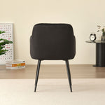 Elegant Miami Dining Table Set With 4 Velvet Charlotte Chairs | Black