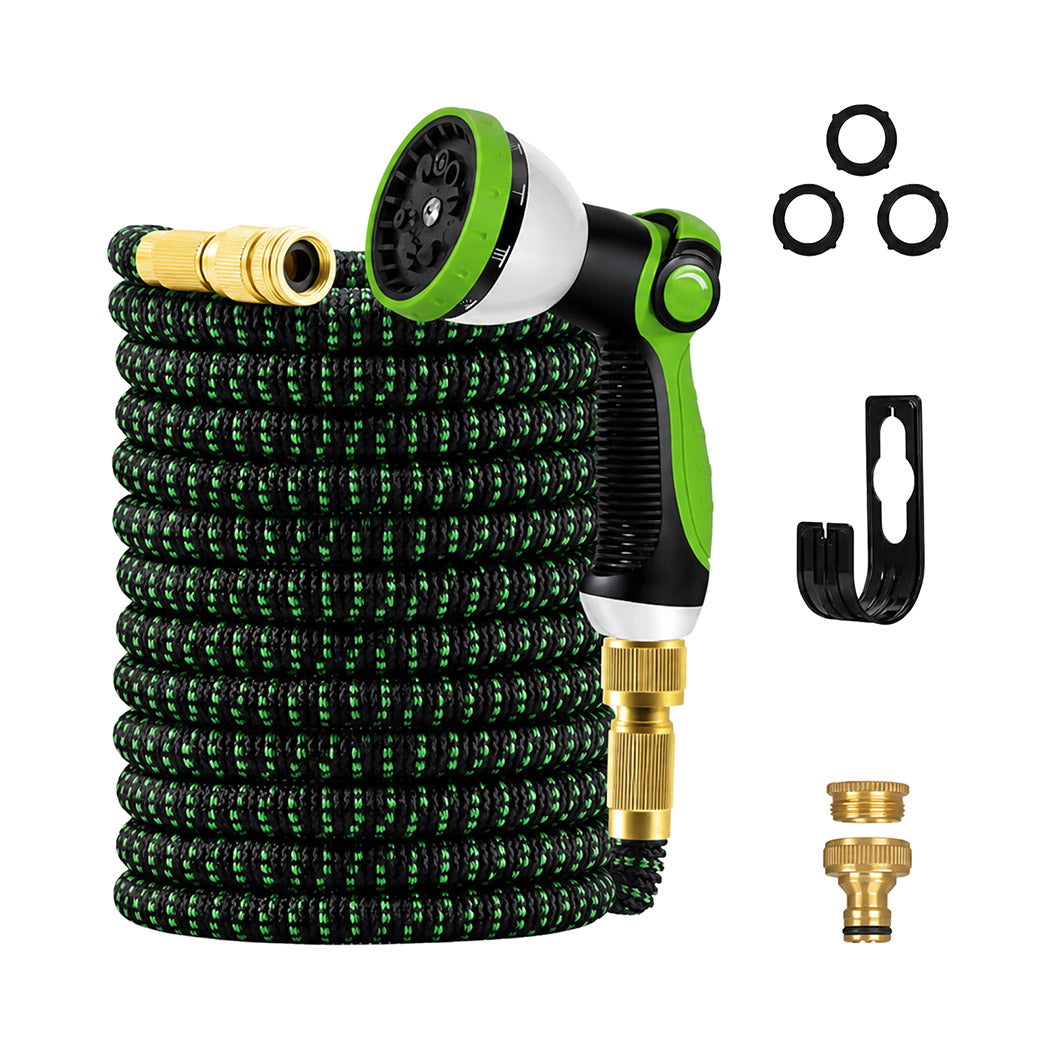 Traderight Expandable Garden Hose 10-pattern Nozzle Kink-free