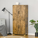 Farmhouse 4-door Cabinet With Storage Shelves Bedroom