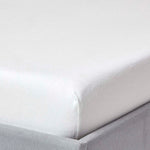 Soft Portuguese Brushed Cotton Deep Fitted Sheet | Single | White